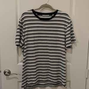 VINCE Black/White Striped T-shirt